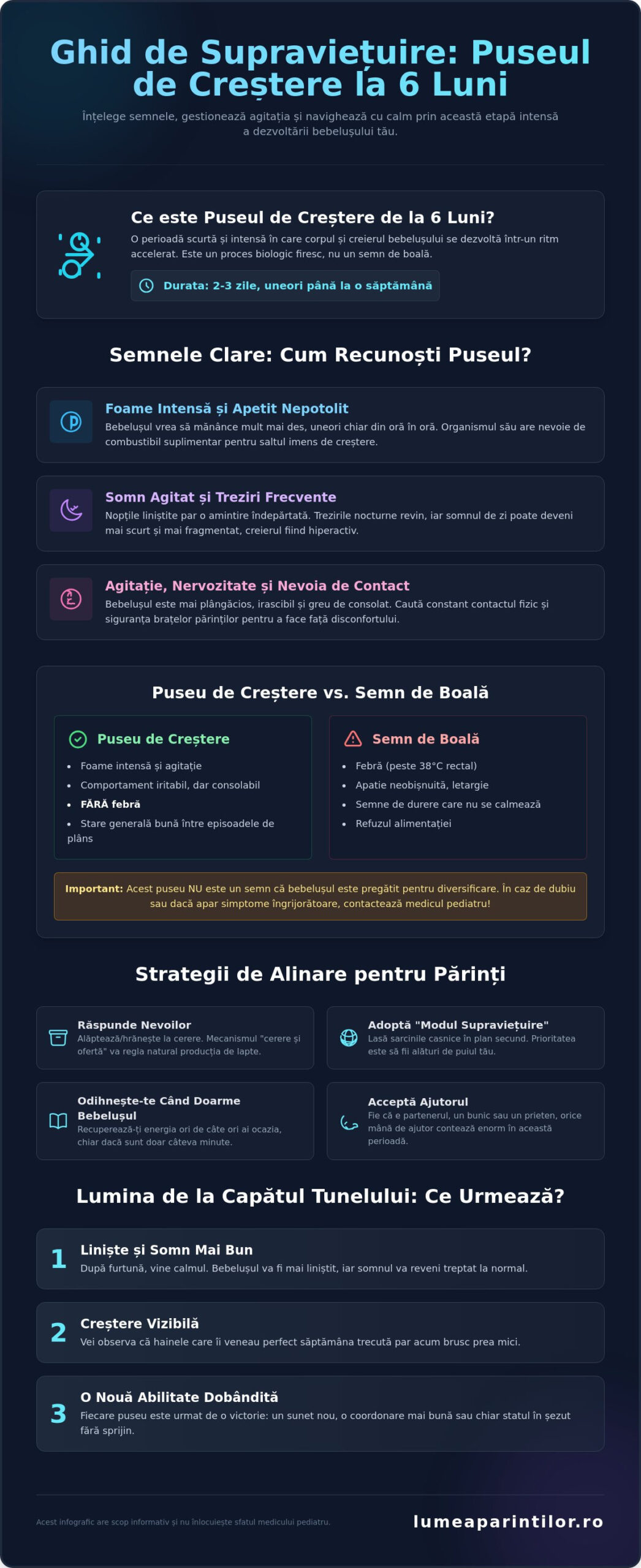 Puseu de creștere la 6 luni: Ghidul tău pentru somn, foame și diversificare