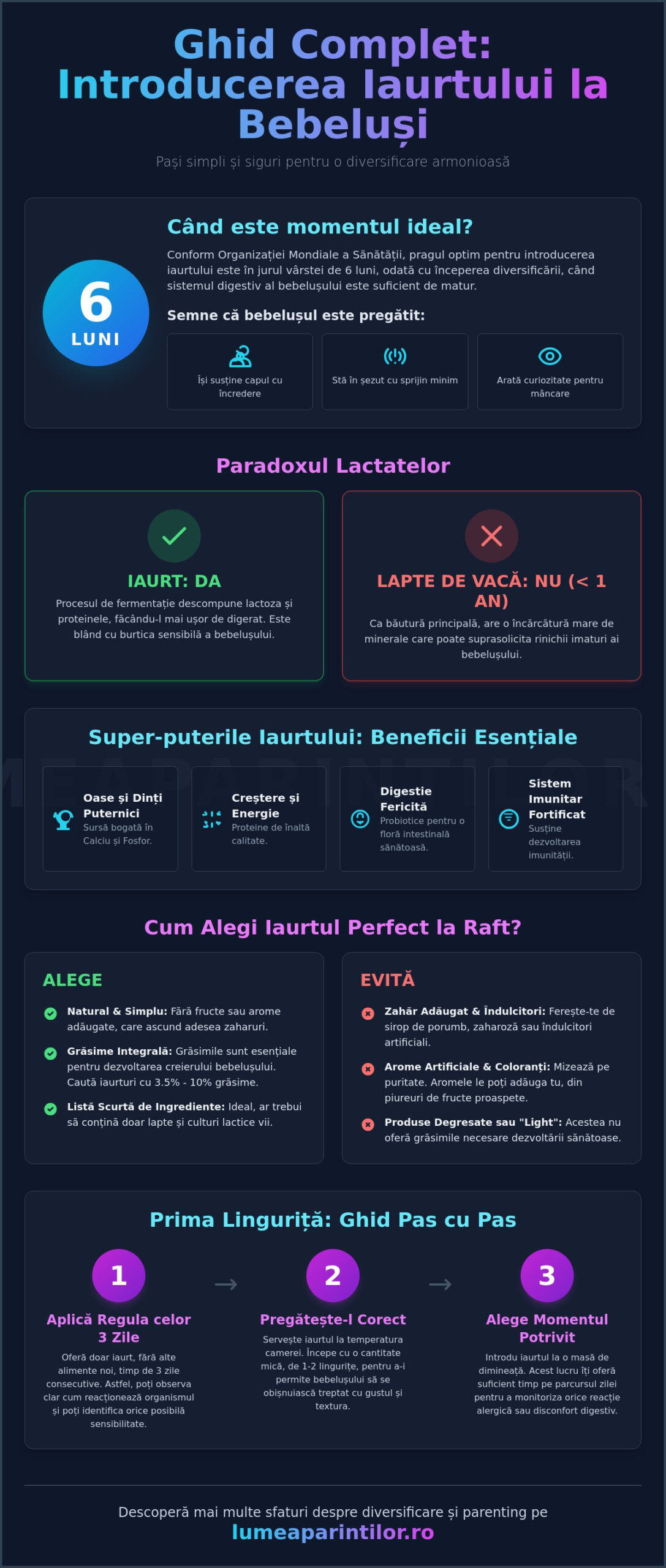 Când se introduce iaurtul la bebeluși? Ghidul tău plin de dragoste pentru o diversificare reușită în 2026